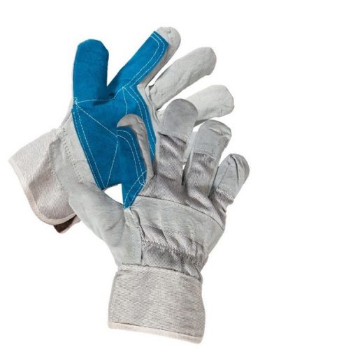 A Fridrich&Fridrich HS-01-003-as számú kombinált munkavédelmi kesztyű a hasított marhabőr és a textil előnyeit egyesítve egyszerre nyújt védelmet a kis és közepes mechanikai kockázatok, a hideg ellen,