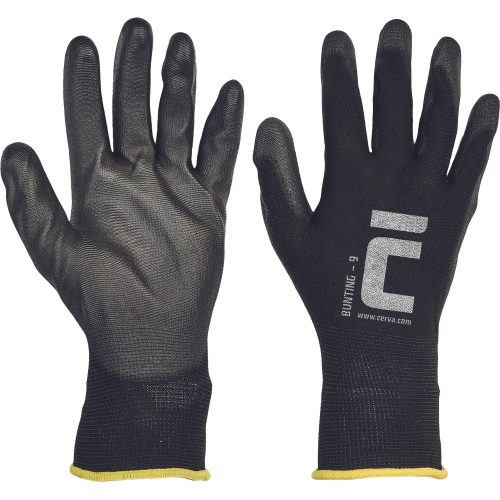 Cerva BUNTING black kesztyű nylon PU 6 Fekete