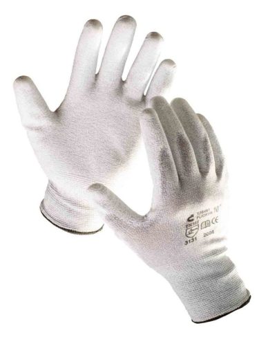 cerva 01080007 flicker kötött nylon kesztyű pu 7