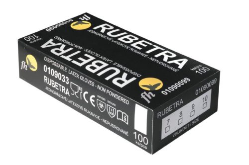 fh 01090033 rubetra latex púderm kesztyű 8 -100 db fehér