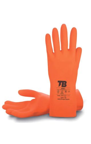 Cerva TB 9005X latex védőkesztyű 7 Narancssárga
