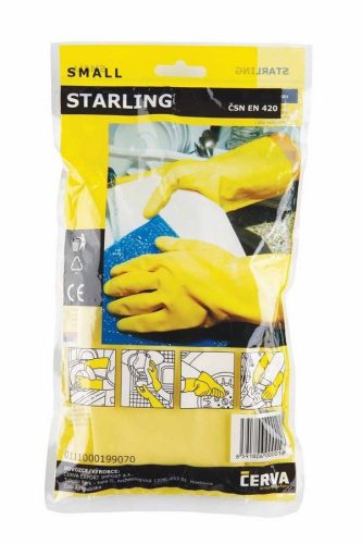 Kinek ne gyűlt volna már meg legalább egyszer a hagyományos gumikesztyűkkel?! A Starling háztartási latex kesztyű belső része velúrozott, így abszolut komfortos viseleletet tesz lehetővé.