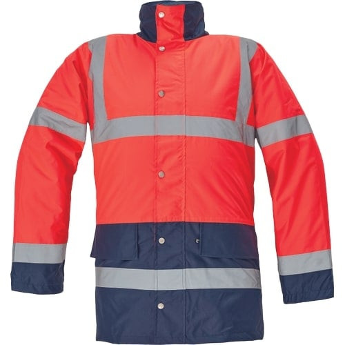 Cerva 03010073 SEFTON bélelt HiVis kabát (HV piros, XS) XS
