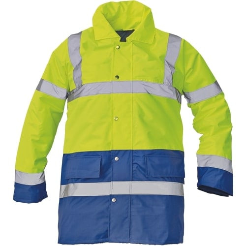 Cerva 03010073 SEFTON bélelt HiVis kabát (sárga/royal, XS) XS