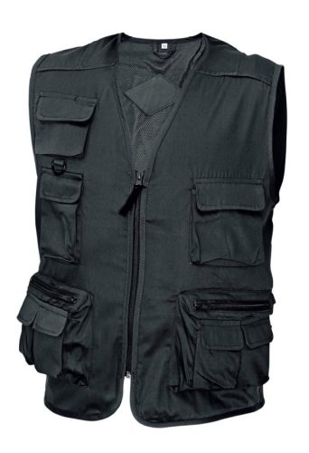 A Corona munkavédelmi mellény fekete és zöld színben, S-től 3XL méretig rendelhető, zsebekkel gazdagon ellátott kiegészítő.