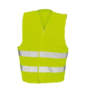 Az FF BE-04-003 jólláthatósági mellény mély karkivágásának köszönhetően kabát felett is viselhető modell, mely sárga és naranc színben rendelhető. 