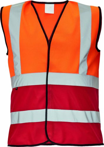 cerva 3030115 lynx duo hv mellény s narancssárga piros