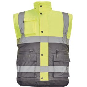 Cerva HELLIN HV mellény 3XL HV Sárga/Szürke