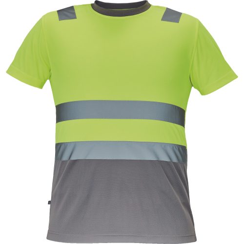 Cerva MONZON Hi-Vis póló S HV Sárga/Szürke