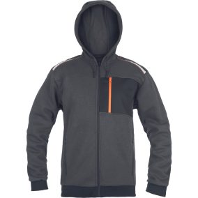 Cerva EMERTON STRETCH kapucnis kardigán XL Narancssárga