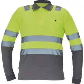 Cerva LEON HV póló hosszú ujjú 5XL HV Sárga/Szürke
