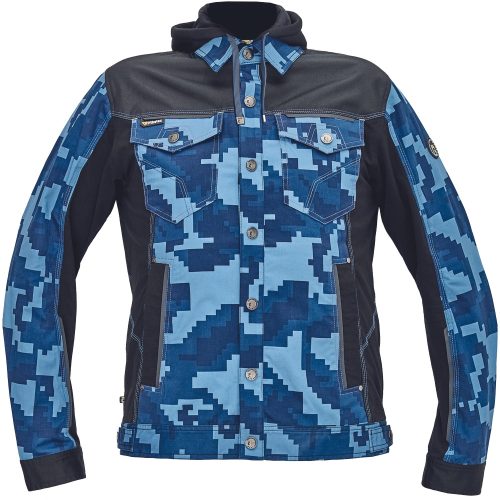 Cerva 03510006 NEURUM CAMOUFLAGE kabát kapucnival (sötétkék, 46) 46