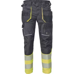 cerva 3520099 sheldon hv dw nadrág 52 antracit sárga