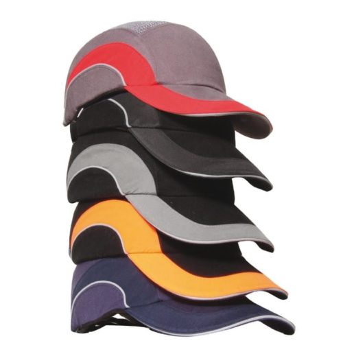 A JSP Hardcap biztonsági baseball spaka merev napellenzővel és műanyag merevítőbetéttel ellátott modell.