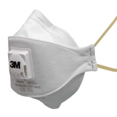 A paneles szerkezetű A 3M 9312 ffp1 Comfort Plus kilégzőszelepes részecskeszűrő maszk 10 darabos kiszerelésben, egyenként csomagolva kerül forgalomba.