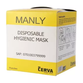 cerva 07010037 manly egyszerhasználatos részecskeszűrő 50 db