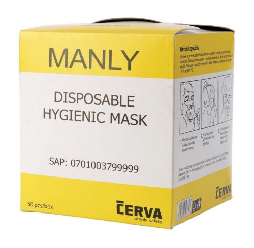 cerva 07010037 manly egyszerhasználatos részecskeszűrő 50 db