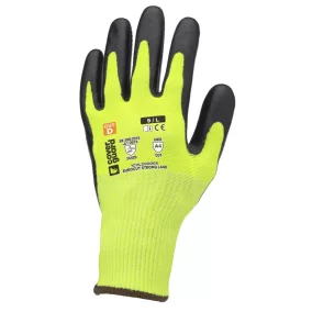 COVERGUARD 1CHLD00 Eurocut Strong l440 sárga/fekete tdm c latex kesztyű 11