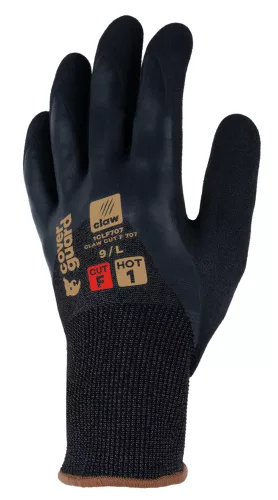 Ganteline Claw cut d 700,wet,18g,ökölcsontig latex+sandy tenyér 8 Fekete
