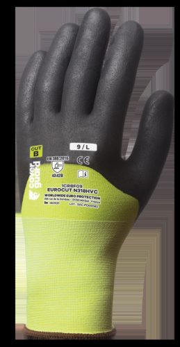 COVERGUARD 1CRBF Eurocut 3 sárga vágásbizt.3/4 hát fekete mikrohab.nitril 7