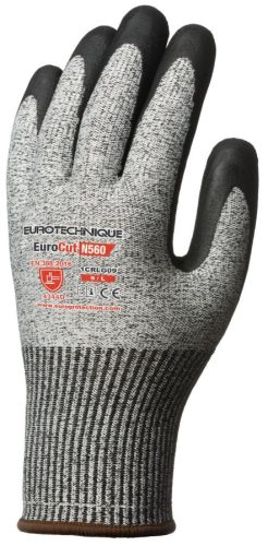 Euro Protection / Eurotechnique 1CRLG EUROCUT 5 SZÜRKE VÁGÁSBIZT. TENYERÉN FEKETE NITRILLEL (sötétszürke/fekete, 10) 10