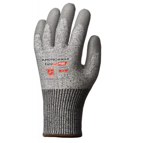 COVERGUARD 1CRPG Eurocut kesztyű p500 pu (szürke, 7) 7