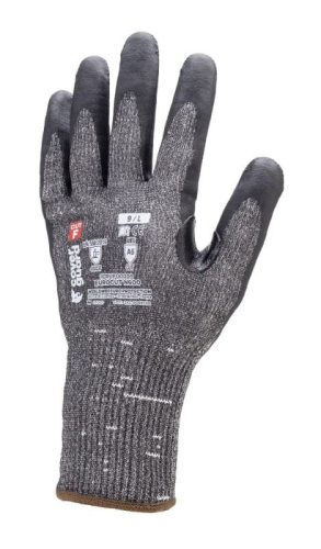 COVERGUARD 1CRUF0 Eurocut n600 fek. teny. mikrohab.nitr. vágásb. kesztyű (fekete, 7) 7