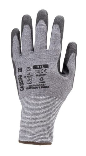 COVERGUARD 1CUPF00 Eurocut p600 fekete pu mártott vágásbiztos védőkesztyű 7