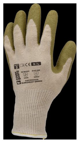 COVERGUARD 1HEFR0P Euroheat green latex mártott öko kesztyű 8