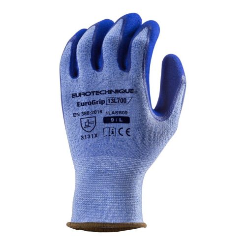 EUROGRIP KESZTYŰ DUPLARÉTEGŰ KÉK LATEX CSB TENYÉRREL