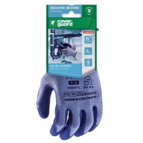 Ganteline EUROGRIP KESZTYŰ DUPLARÉTEGŰ KÉK LATEX TENYÉRREL 9 Világoskék