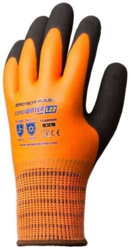 EUROTECHNIQUE 1LAWO EUROWINTER L22 kesztyű (narancs/szürke, 8) 8