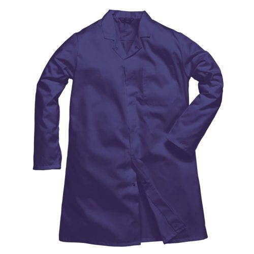 portwest 2202 férfi élelmiszeripari köpeny 1 zsebbel 3xl kék