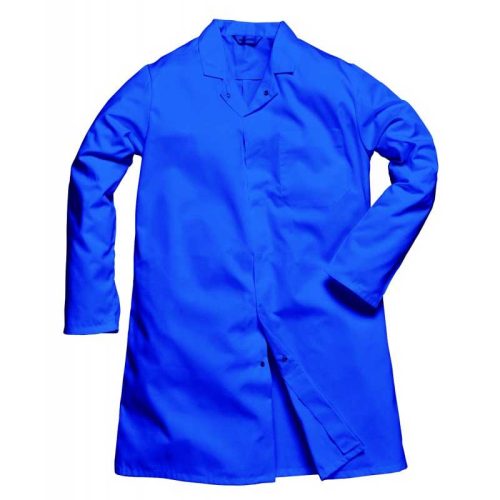portwest 2202 férfi élelmiszeripari köpeny 1 zsebbel 3xl royal kék
