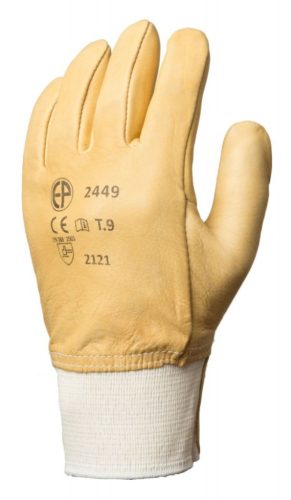 Ganteline 2448-50 Általános bőr rakodókesztyű (sárga, 10) 10