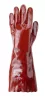 Ganteline MÁRTOTT PVC KESZTYŰ, BORDÓ, SAV/LÚG/OLAJÁLLÓ, 40CM 10 Piros