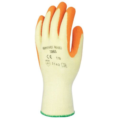 euro-protection 3863-65 mártott narancs latex kesztyű 8