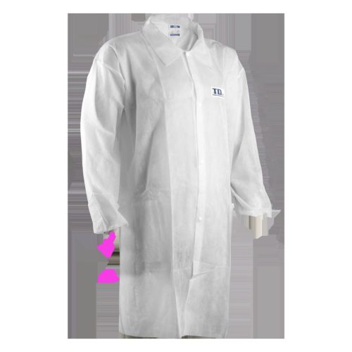 COVERGUARD MO41105 SPP polypro fehér köpeny zseb nélkül L