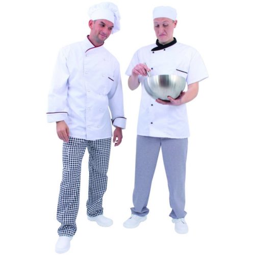 ganteline 45940-46 szakácsnadrág pepita gumis m fekete fehér