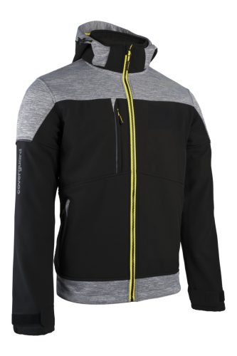 Ganteline BANJO FEKETE/SZÜRKE SOFTSHELL DZSEKI, LIME CIPZÁR S Fekete