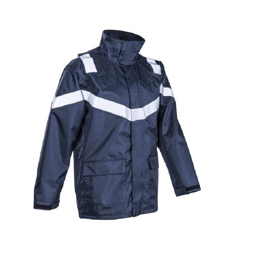 COVERGUARD 5DAG12 Dagda lángálló PU esőkabát (sötétkék, S) S