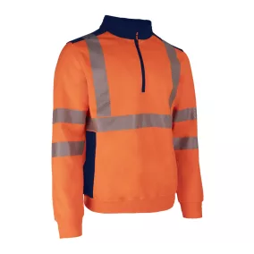 Ganteline FRISS FLUO NARANCS/SÖTÉTKÉK PULÓVER 3XL Láthatósági narancssárga