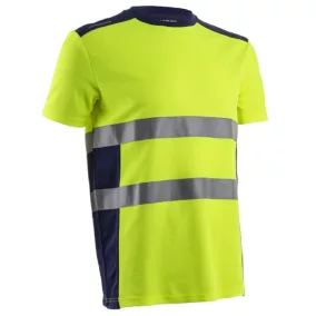COVERGUARD 5NEK Nekki - HI-VIZ fluo rövid ujjú póló (sárga/tengerészkék, S) S