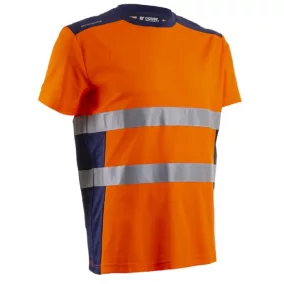 COVERGUARD 5NEK Nekki - HI-VIZ fluo rövid ujjú póló (narancs/tengerészkék, 3XL) 3XL