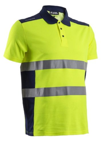 COVERGUARD 5OKI Oki rövid ujjú galléros póló HV (sárga/tengerészkék, S) S