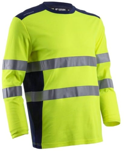 COVERGUARD 5RIK160 Rikka hosszúujjú póló hi-viz sárga és kék színben (sárga, S) S