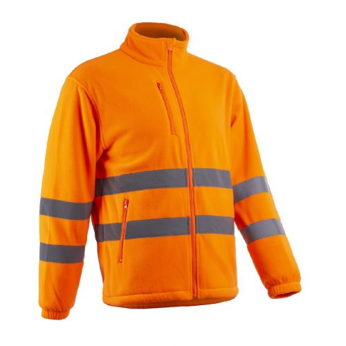 Ganteline 5RIT Ritto cipzáros polár felső (HV narancssárga, 4XL) 4XL