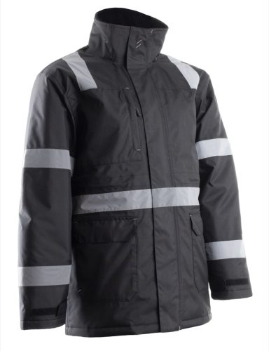 COVERGUARD 5SEC010 Securite fekete télikabát fényvisszaverő csíkokkal 3XL