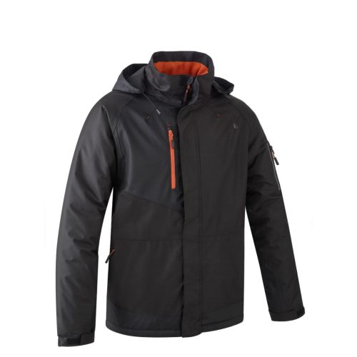 COVERGUARD 5YUZ310 Yuzu ripstop téli kabát kapucnival fekete/narancs 4XL