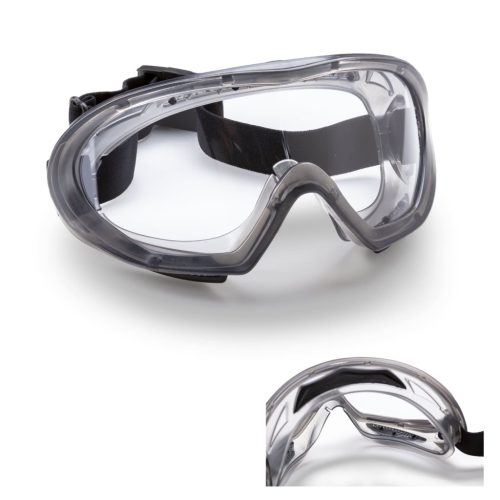 COVERGUARD 6STOC00 Stormlux víztiszta acetátos védőszemüveg arcvédő nélkül Fekete